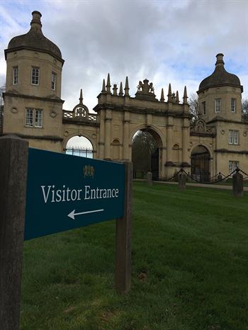 Burghley Visitor Sign